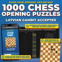 1000 Latvian Gambit Accepted Puzzles - Visual PDF Chess Opening Puzzles For The Latvian Gambit Accepted