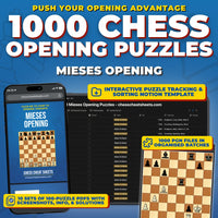 1000 Mieses Opening Puzzles - Visual PDF Chess Opening Puzzles For The Mieses Opening