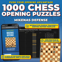 1000 Mikenas Defense Puzzles - Visual PDF Chess Opening Puzzles For The Mikenas Defense