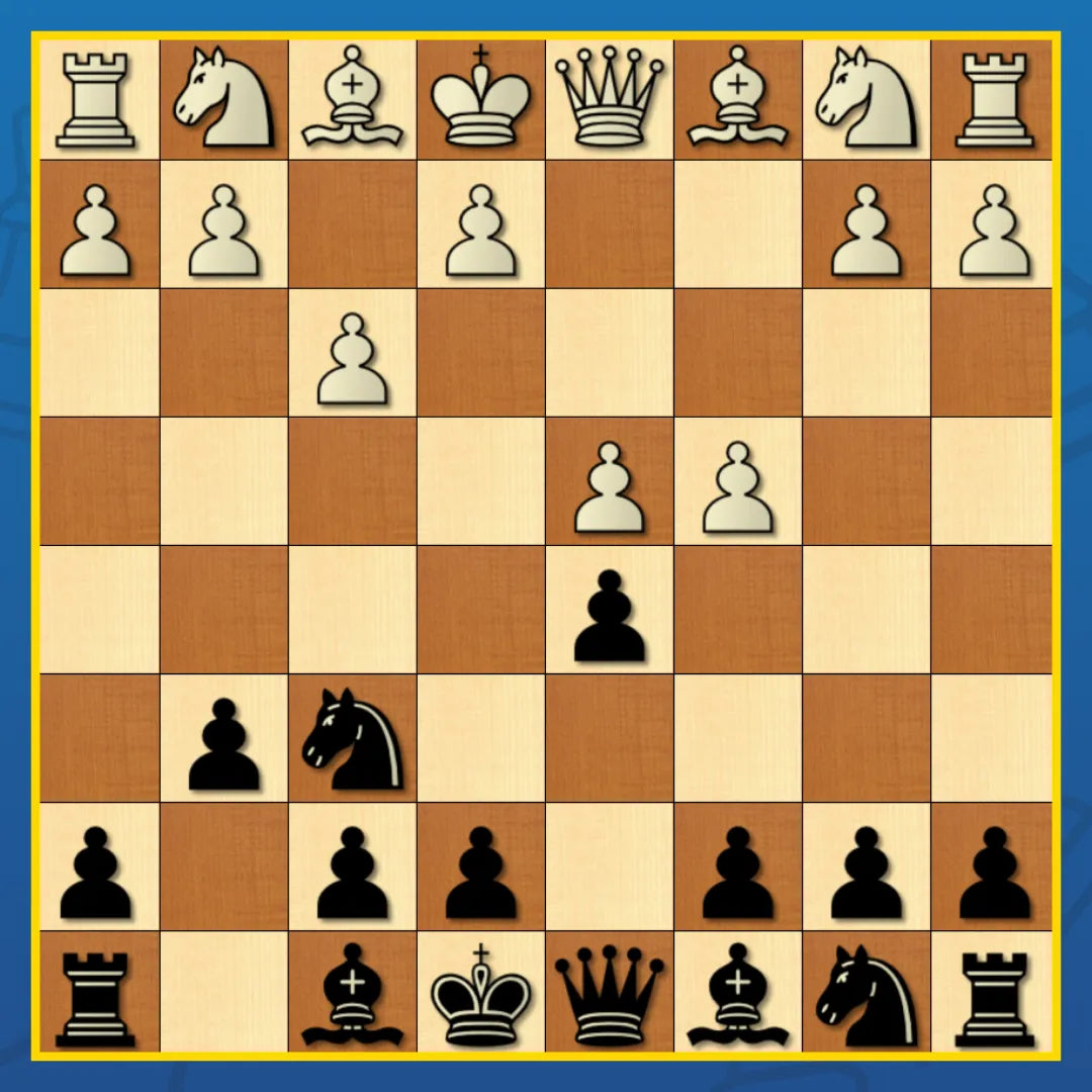 Neo-Grünfeld Defense: Goglidze Attack - Chess Opening Cheat Sheet | Interactive And Printable Chess Opening Guide Chess Cheat Sheets