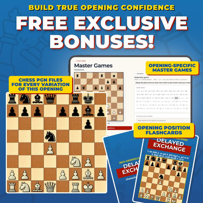 Neo-Grünfeld Defense - Delayed Exchange Variation Chess Opening Trainer & Learning System | Interactive And Printable Chess Opening Guide With Cheat Sheets