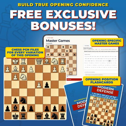 Neo-Grünfeld Defense - Modern Defense Chess Opening Trainer & Learning System | Interactive And Printable Chess Opening Guide With Cheat Sheets
