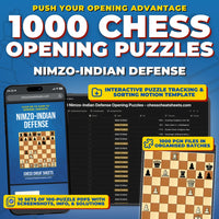 1000 Nimzo-Indian Defense Puzzles - Visual PDF Chess Opening Puzzles For The Nimzo-Indian Defense