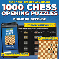 1000 Philidor Defense Puzzles - Visual PDF Chess Opening Puzzles For The Philidor Defense