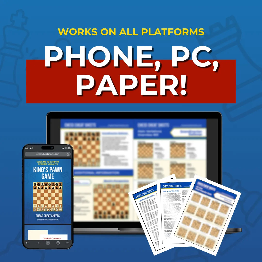 King's Pawn Game - Chess Opening Cheat Sheet | Interactive And Printable Chess Opening Guide Chess Cheat Sheets
