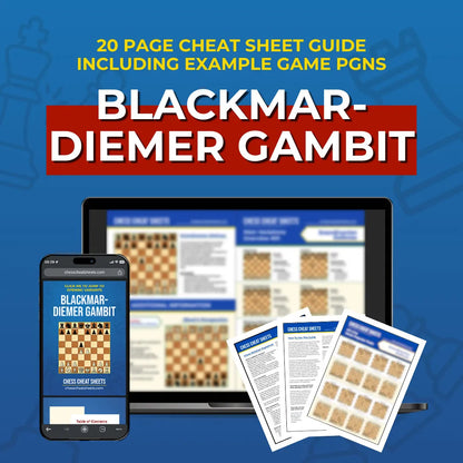 Blackmar-Diemer Gambit - Chess Opening Cheat Sheet | Interactive And Printable Chess Opening Guide Chess Cheat Sheets