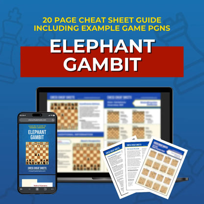 Elephant Gambit - Chess Opening Cheat Sheet | Interactive And Printable Chess Opening Guide Chess Cheat Sheets