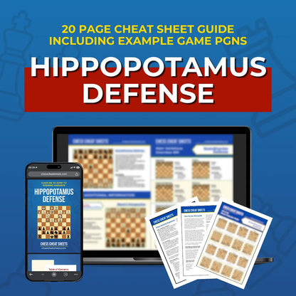 Hippopotamus Defense - Chess Opening Cheat Sheet | Interactive And Printable Chess Opening Guide Chess Cheat Sheets