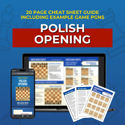 Polish Opening - Chess Opening Cheat Sheet | Interactive And Printable Chess Opening Guide Chess Cheat Sheets