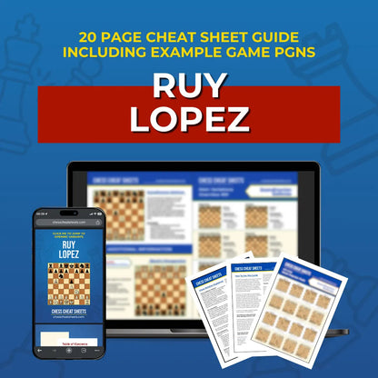 Ruy Lopez - Chess Opening Cheat Sheet | Interactive And Printable Chess Opening Guide Chess Cheat Sheets
