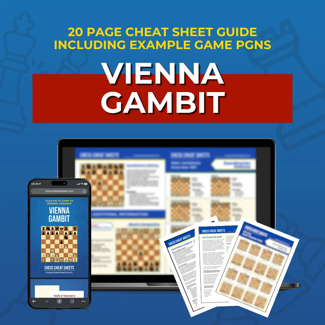 Vienna Gambit - Chess Opening Cheat Sheet | Interactive And Printable Chess Opening Guide Chess Cheat Sheets