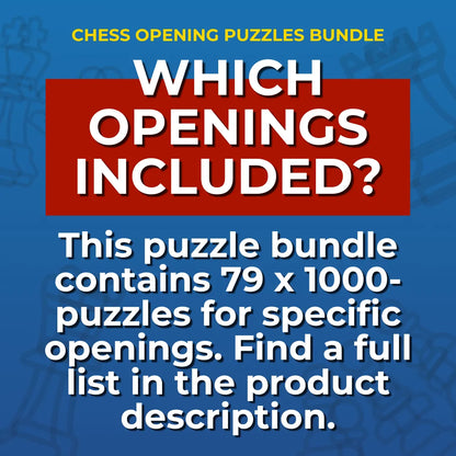 1.5 Million+ Chess Openings Puzzles Pack
