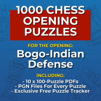 1000 Bogo-Indian Defense Puzzles - Visual PDF Chess Opening Puzzles For The Bogo-Indian Defense Chess Cheat Sheets