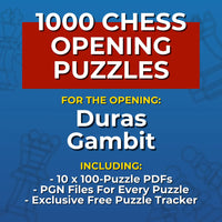 1000 Duras Gambit Puzzles - Visual PDF Chess Opening Puzzles For The Duras Gambit Chess Cheat Sheets