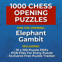 1000 Elephant Gambit Puzzles - Visual PDF Chess Opening Puzzles For The Elephant Gambit Chess Cheat Sheets