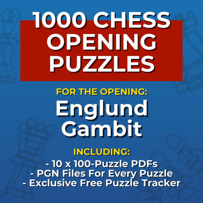 1000 Englund Gambit Puzzles - Visual PDF Chess Opening Puzzles For The Englund Gambit Chess Cheat Sheets