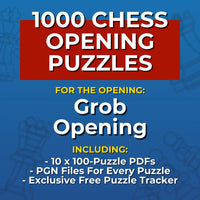 1000 Grob Opening Puzzles - Visual PDF Chess Opening Puzzles For The Grob Opening Chess Cheat Sheets