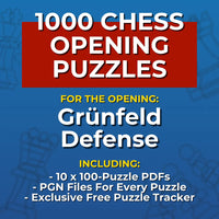 1000 Grünfeld Defense Puzzles - Visual PDF Chess Opening Puzzles For The Grünfeld Defense Chess Cheat Sheets