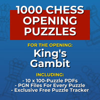 1000 King's Gambit Puzzles - Visual PDF Chess Opening Puzzles For The King's Gambit Chess Cheat Sheets