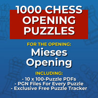 1000 Mieses Opening Puzzles - Visual PDF Chess Opening Puzzles For The Mieses Opening Chess Cheat Sheets