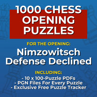 1000 Nimzowitsch Defense Declined Puzzles - Visual PDF Chess Opening Puzzles For The Nimzowitsch Defense Declined Chess Cheat Sheets