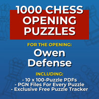 1000 Owen Defense Puzzles - Visual PDF Chess Opening Puzzles For The Owen Defense Chess Cheat Sheets