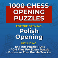 1000 Polish Opening Puzzles - Visual PDF Chess Opening Puzzles For The Polish Opening Chess Cheat Sheets