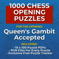 1000 Queen's Gambit Accepted Puzzles - Visual PDF Chess Opening Puzzles For The Queen's Gambit Accepted Chess Cheat Sheets