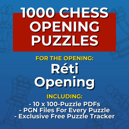 1000 Réti Opening Puzzles - Visual PDF Chess Opening Puzzles For The Réti Opening Chess Cheat Sheets