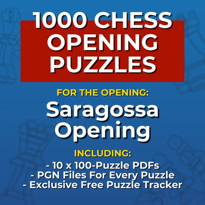 1000 Saragossa Opening Puzzles - Visual PDF Chess Opening Puzzles For The Saragossa Opening Chess Cheat Sheets