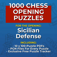 1000 Sicilian Defense Puzzles - Visual PDF Chess Opening Puzzles For The Sicilian Defense Chess Cheat Sheets