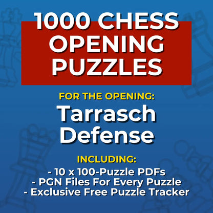 1000 Tarrasch Defense Puzzles - Visual PDF Chess Opening Puzzles For The Tarrasch Defense Chess Cheat Sheets