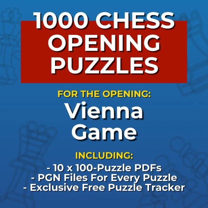 1000 Vienna Game Puzzles - Visual PDF Chess Opening Puzzles For The Vienna Game Chess Cheat Sheets