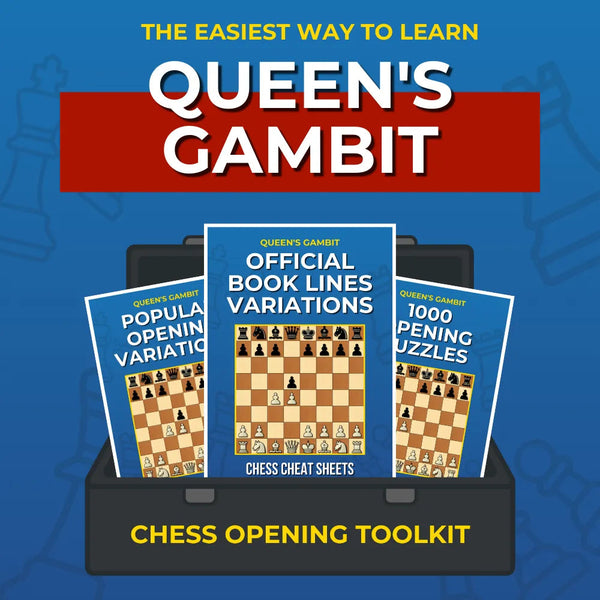 Queen's Gambit - Complete Chess Opening Toolkit | Opening Guides and Puzzles Chess Cheat Sheets