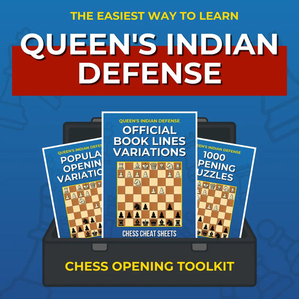 Queen's Indian Defense - Complete Chess Opening Toolkit | Opening Guides and Puzzles Chess Cheat Sheets