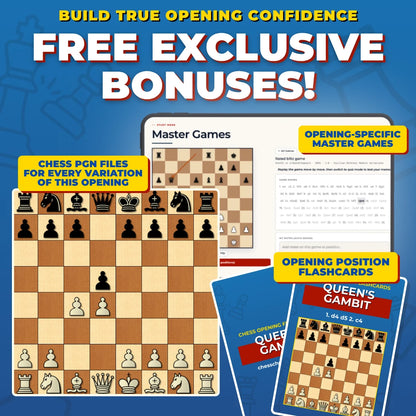 Queen's Gambit Chess Opening Trainer & Learning System | Interactive And Printable Chess Opening Guide With Cheat Sheets