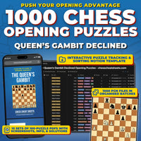 1000 Queen's Gambit Declined Puzzles - Visual PDF Chess Opening Puzzles For The Queen's Gambit Declined