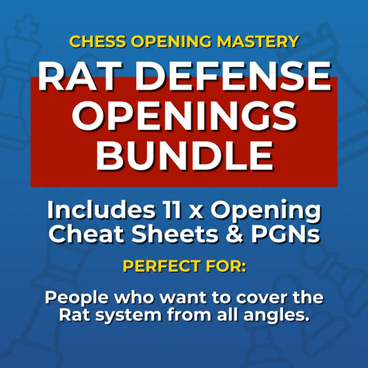 Master Rat Defense Chess Openings: 11 Rat Defense Openings Cheat Sheets Bundle