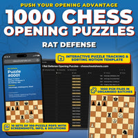 1000 Rat Defense Puzzles - Visual PDF Chess Opening Puzzles For The Rat Defense