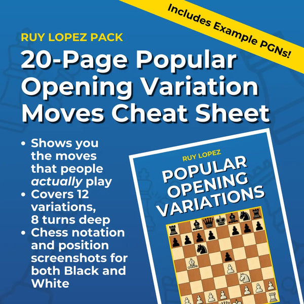 Ruy Lopez - Complete Chess Opening Toolkit | Opening Guides and Puzzles Chess Cheat Sheets