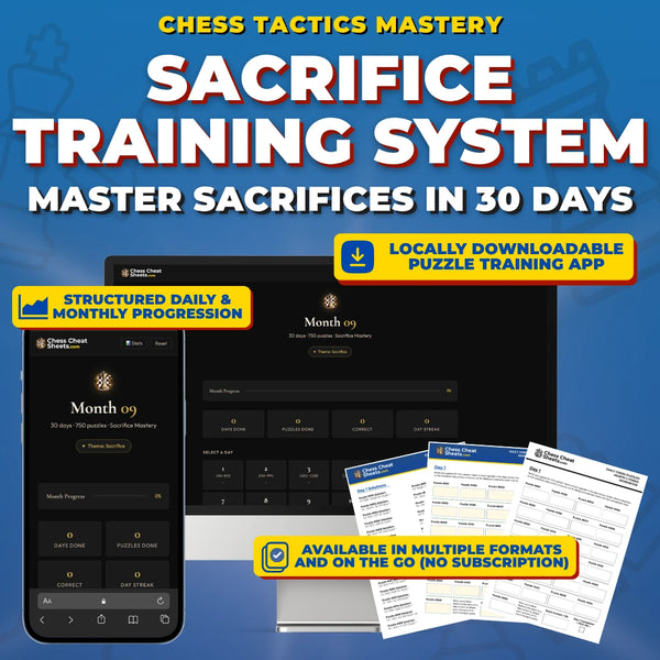 Sacrifice Tactics Mastery: The 30-Day Training System For Chess Improvement (Chess Tactics Mastery)
