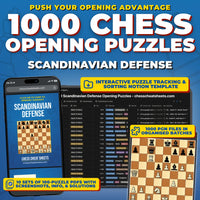 1000 Scandinavian Defense Puzzles - Visual PDF Chess Opening Puzzles For The Scandinavian Defense