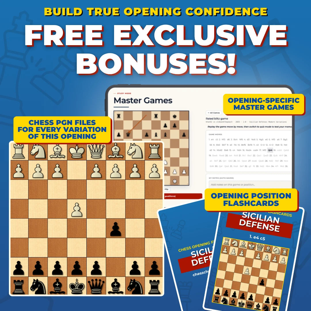 Sicilian Defense Free Bonuses - Master Games, Flashcards, and PGNs