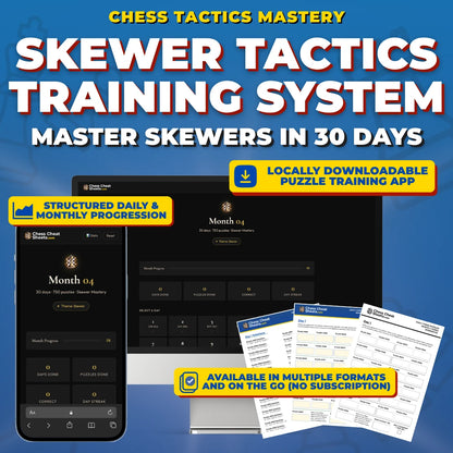 Skewer Tactics Mastery: The 30-Day Training System For Chess Improvement (Chess Tactics Mastery)