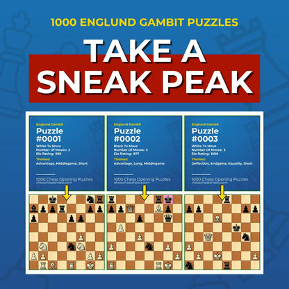 1000 Englund Gambit Puzzles - Visual PDF Chess Opening Puzzles For The Englund Gambit Chess Cheat Sheets