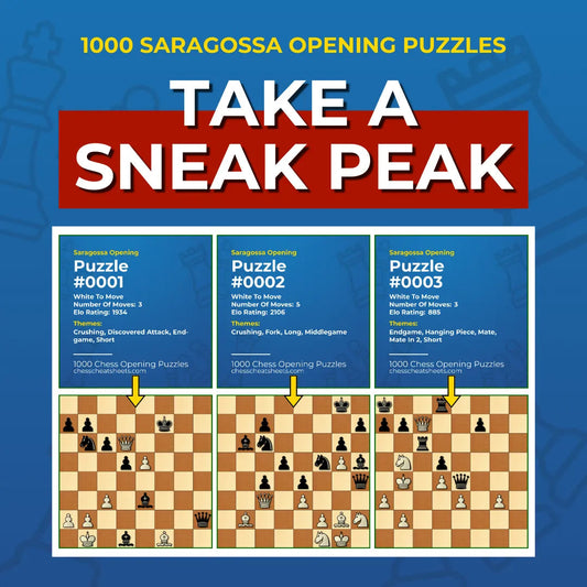 1000 Saragossa Opening Puzzles - Visual PDF Chess Opening Puzzles For The Saragossa Opening Chess Cheat Sheets