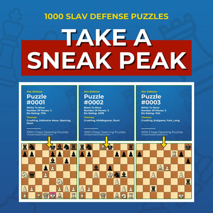 1000 Slav Defense Puzzles - Visual PDF Chess Opening Puzzles For The Slav Defense Chess Cheat Sheets