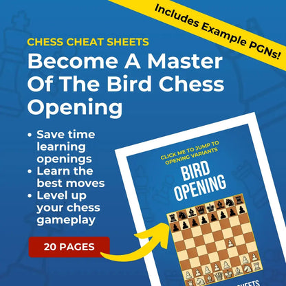 Bird Opening - Chess Opening Cheat Sheet | Interactive And Printable Chess Opening Guide Chess Cheat Sheets