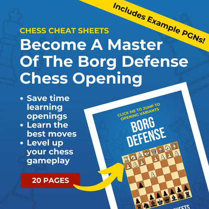 Borg Defense - Chess Opening Cheat Sheet | Interactive And Printable Chess Opening Guide Chess Cheat Sheets