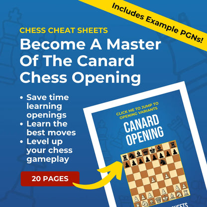 Canard Opening - Chess Opening Cheat Sheet | Interactive And Printable Chess Opening Guide Chess Cheat Sheets